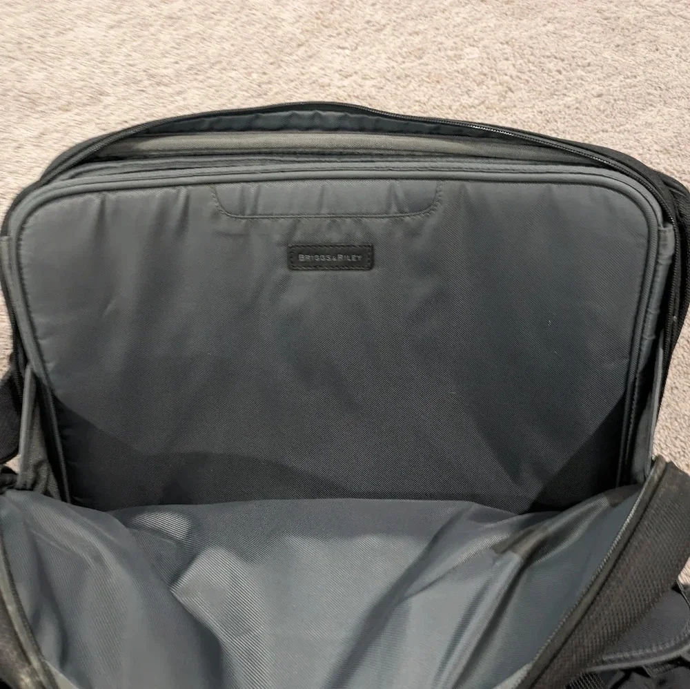 Briggs Riley Black Nylon Briefcase Laptop‎ Bag Business Travel Messenger